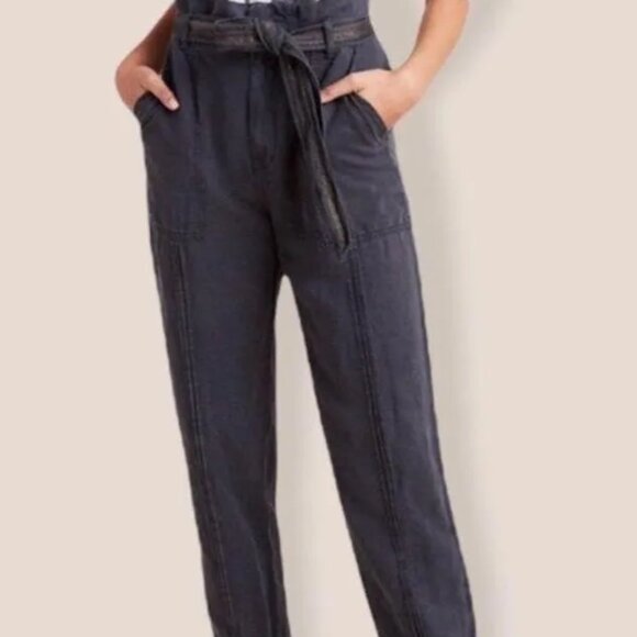 Anthropologie Linen Blend Ankle Wanderer Utility Pants size 4 - Picture 1 of 12